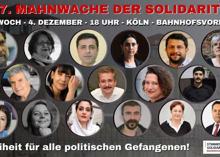 Unsere 127. Mahnwache: Solidarität mit Rojava und Protest gegen Menschenrechtsverletzunge