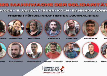 Unsere 128. Mahnwache findet am 15. Januar statt