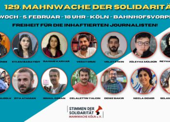 Unsere 129. Mahnwache findet am 5. Februar statt